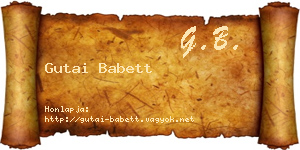 Gutai Babett névjegykártya